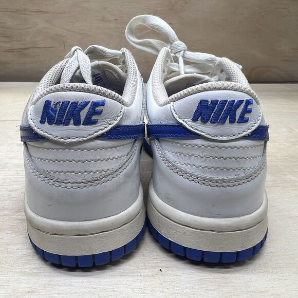USED sz 4.5Y YOUTH Nike Dunk Low GS Summit White/Hyper Royal Blue DH9765-105 - Picture 4 of 8